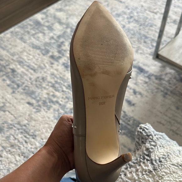 Studded heel Taupe Ankle Boots 9.5 - Picture 7 of 7